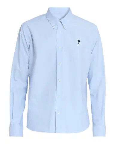 Ami Paris Men's Embroidered Ami de Coeur Cotton Sport Shirt | Thumbnail 1 Ami Paris Men's Embroidered Ami de Coeur Cotton Sport Shirt | Thumbnail 1