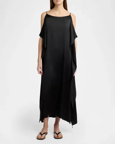 The Row Kylo Draped Silk Maxi Dress | Thumbnail 2 The Row Kylo Draped Silk Maxi Dress | Thumbnail 2