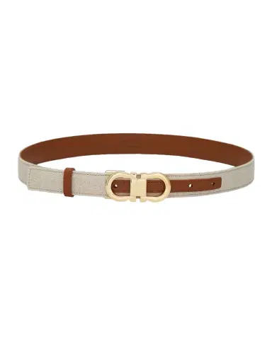 Ferragamo Canvas and Leather Gancini Belt | Thumbnail 1 Ferragamo Canvas and Leather Gancini Belt | Thumbnail 1