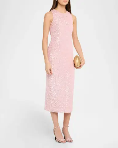 Prabal Gurung Sequined Halter Midi Tube Dress | Thumbnail 4 Prabal Gurung Sequined Halter Midi Tube Dress | Thumbnail 4