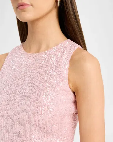 Prabal Gurung Sequined Halter Midi Tube Dress | Thumbnail 5 Prabal Gurung Sequined Halter Midi Tube Dress | Thumbnail 5
