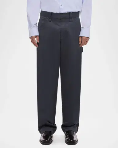 Helmut Lang Men's Flat-Front Cotton Five-Pocket Chino Pants | Thumbnail 4 Helmut Lang Men's Flat-Front Cotton Five-Pocket Chino Pants | Thumbnail 4