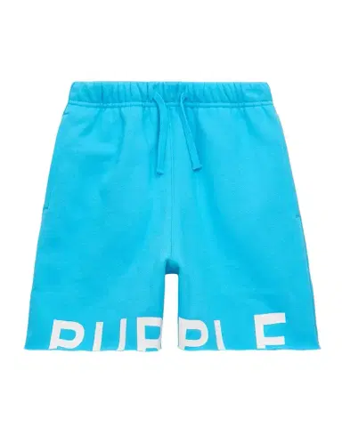 Purple Kids Boy 's Logo-Print Raw-Edge Fleece Shorts, Size 6- | Thumbnail 1 Purple Kids Boy 's Logo-Print Raw-Edge Fleece Shorts, Size 6- | Thumbnail 1