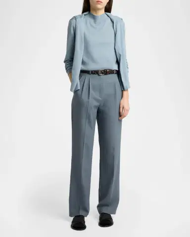 The Row Nari Mock-Neck Merino Wool Sweater | Thumbnail 2 The Row Nari Mock-Neck Merino Wool Sweater | Thumbnail 2