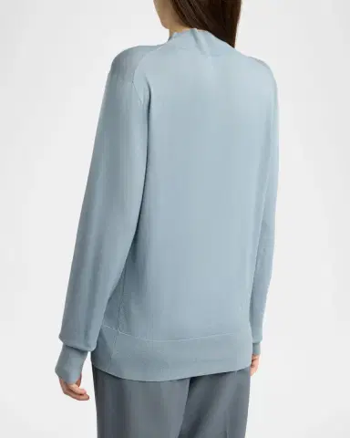 The Row Nari Mock-Neck Merino Wool Sweater | Thumbnail 3 The Row Nari Mock-Neck Merino Wool Sweater | Thumbnail 3