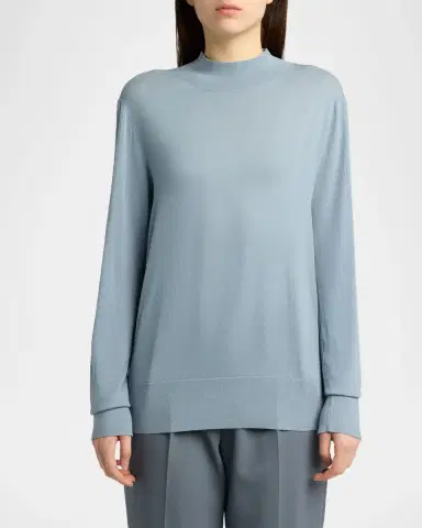 The Row Nari Mock-Neck Merino Wool Sweater | Thumbnail 4 The Row Nari Mock-Neck Merino Wool Sweater | Thumbnail 4