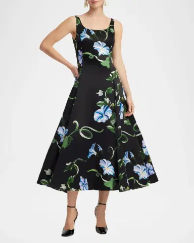 LEO LIN Serafina Printed Sleeveless A-Line Maxi Dress | Thumbnail 4 LEO LIN Serafina Printed Sleeveless A-Line Maxi Dress | Thumbnail 4