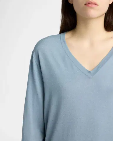 The Row Naius Long-Sleeve V-Neck Wool Top | Thumbnail 5 The Row Naius Long-Sleeve V-Neck Wool Top | Thumbnail 5