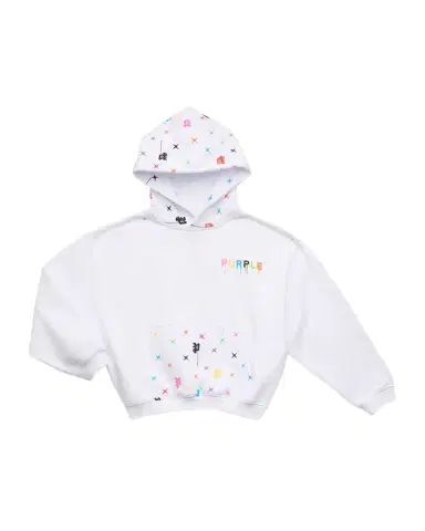 Purple Kids Boy 's Multicolor Monogram Logo Hoodie, Size 4-12 | Thumbnail 1 Purple Kids Boy 's Multicolor Monogram Logo Hoodie, Size 4-12 | Thumbnail 1