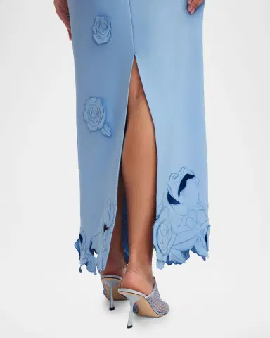 LEO LIN Rayna Applique Strapless Bustier Maxi Dress | Thumbnail 5 LEO LIN Rayna Applique Strapless Bustier Maxi Dress | Thumbnail 5