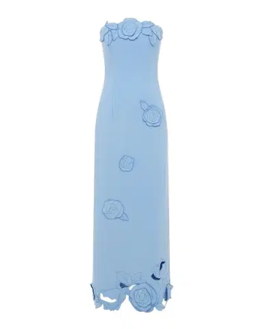 LEO LIN Rayna Applique Strapless Bustier Maxi Dress | Thumbnail 1 LEO LIN Rayna Applique Strapless Bustier Maxi Dress | Thumbnail 1