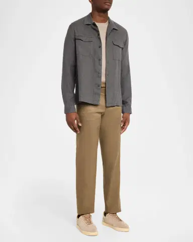 Vince Men 's Linen Garage Button-Down Shirt | Thumbnail 2 Vince Men 's Linen Garage Button-Down Shirt | Thumbnail 2