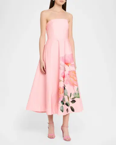 As It May Strapless Floral-Print Midi Dress | Thumbnail 4 As It May Strapless Floral-Print Midi Dress | Thumbnail 4