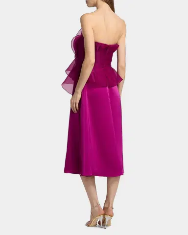 Theia Victoria Draped Rose Cocktail Dress | Thumbnail 3 Theia Victoria Draped Rose Cocktail Dress | Thumbnail 3