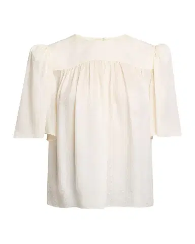 Chloe Strong-Shoulder Floral Silk Jacquard Top | Thumbnail 1 Chloe Strong-Shoulder Floral Silk Jacquard Top | Thumbnail 1