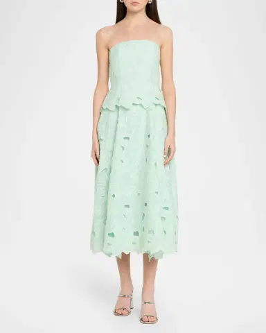 As It May Isla Cutout Floral-Embroidered Midi Dress | Thumbnail 2 As It May Isla Cutout Floral-Embroidered Midi Dress | Thumbnail 2