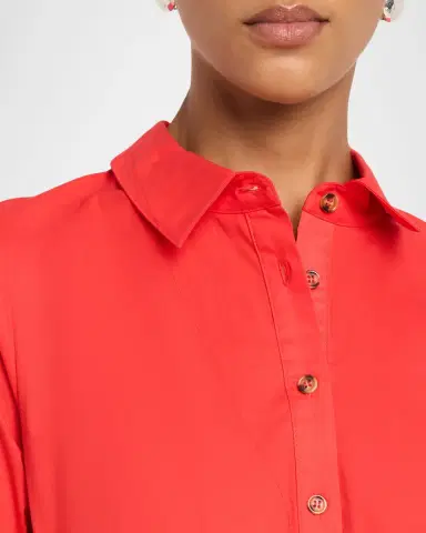 Shoshanna McLean Pleated Stretch Cotton Mini Shirtdress | Thumbnail 5 Shoshanna McLean Pleated Stretch Cotton Mini Shirtdress | Thumbnail 5