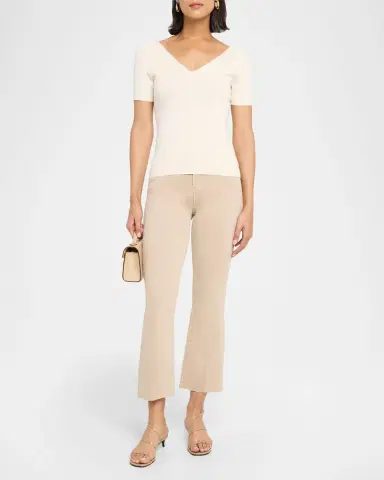 L'Agence Kendra High-Rise Crop Flare Jeans | Thumbnail 2 L'Agence Kendra High-Rise Crop Flare Jeans | Thumbnail 2