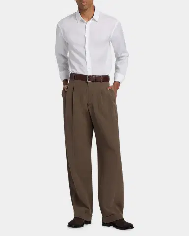 Giorgio Armani Men's Linen Classic-Fit Sport Shirt | Thumbnail 2 Giorgio Armani Men's Linen Classic-Fit Sport Shirt | Thumbnail 2