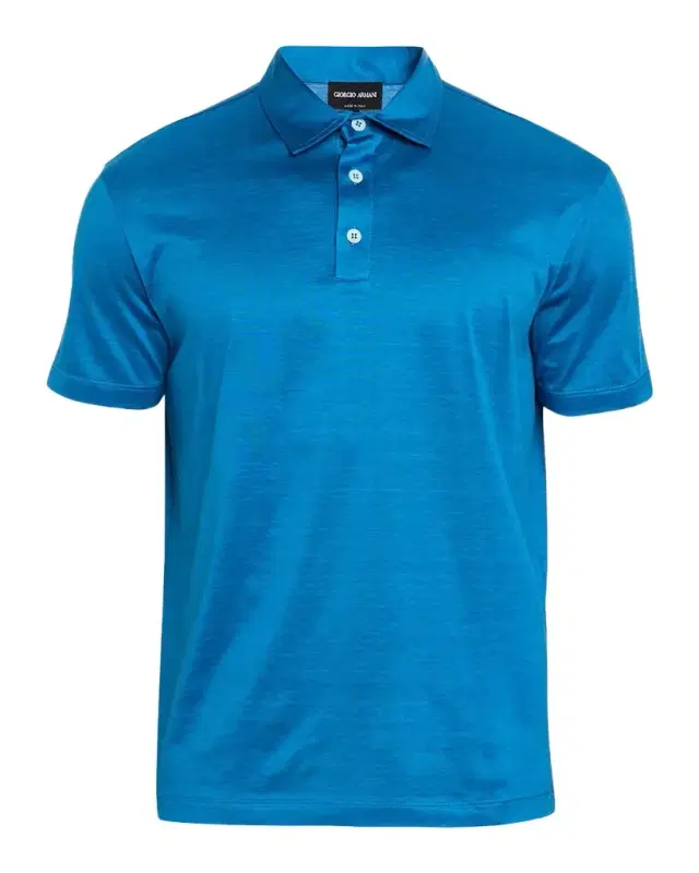 Men's Silk and Cotton Polo Shirt Men's Silk and Cotton Polo Shirt