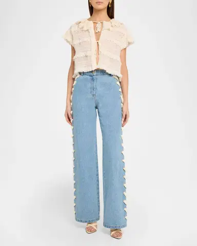 Aknvas Audra Ruffled Tie-Front Blouse | Thumbnail 2 Aknvas Audra Ruffled Tie-Front Blouse | Thumbnail 2
