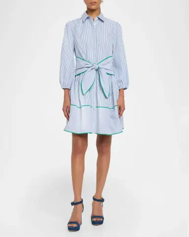 Shoshanna Chatfield Striped Cotton Poplin Mini Shirtdress | Thumbnail 2 Shoshanna Chatfield Striped Cotton Poplin Mini Shirtdress | Thumbnail 2