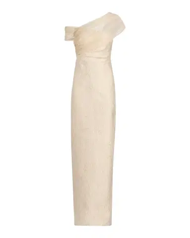 Theia Zara One-Shoulder Metallic Jacquard Column Gown | Thumbnail 1 Theia Zara One-Shoulder Metallic Jacquard Column Gown | Thumbnail 1