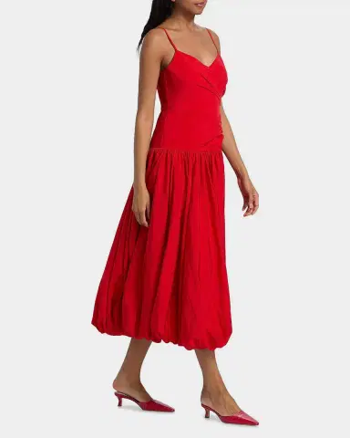 Cinq à Sept Fia Drop-Waist Bubble Midi Dress | Thumbnail 2 Cinq à Sept Fia Drop-Waist Bubble Midi Dress | Thumbnail 2