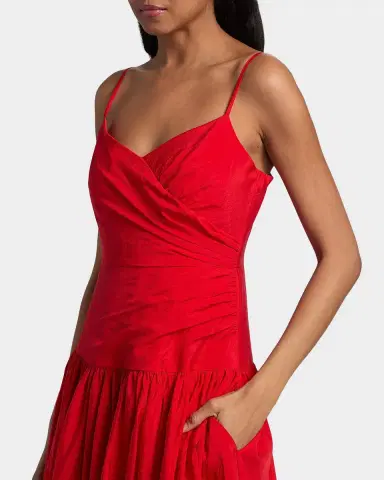 Cinq à Sept Fia Drop-Waist Bubble Midi Dress | Thumbnail 5 Cinq à Sept Fia Drop-Waist Bubble Midi Dress | Thumbnail 5