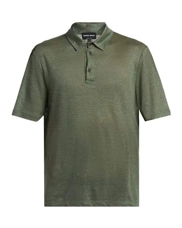 Men 's Linen Classic-Fit Polo Shirt Men 's Linen Classic-Fit Polo Shirt
