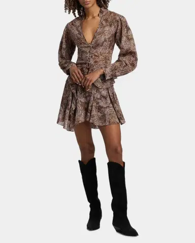 Isabel Marant Camia Paisley-Print Ruflled Mini Skirt | Thumbnail 2 Isabel Marant Camia Paisley-Print Ruflled Mini Skirt | Thumbnail 2