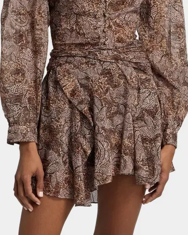Isabel Marant Camia Paisley-Print Ruflled Mini Skirt | Thumbnail 4 Isabel Marant Camia Paisley-Print Ruflled Mini Skirt | Thumbnail 4