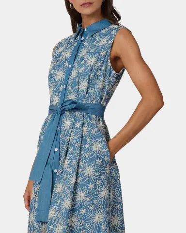 Shoshanna Kendra Floral-Embroidered Cotton Midi Dress | Thumbnail 5 Shoshanna Kendra Floral-Embroidered Cotton Midi Dress | Thumbnail 5