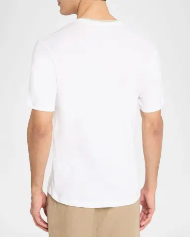 Vince Men's Tipped Cotton Crewneck T-Shirt | Thumbnail 3 Vince Men's Tipped Cotton Crewneck T-Shirt | Thumbnail 3