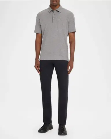Zegna Men's Pure Cotton Piqué Polo Shirt | Thumbnail 2 Zegna Men's Pure Cotton Piqué Polo Shirt | Thumbnail 2