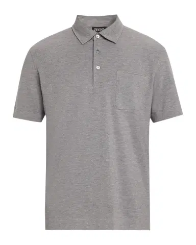 Zegna Men's Pure Cotton Piqué Polo Shirt | Thumbnail 1 Zegna Men's Pure Cotton Piqué Polo Shirt | Thumbnail 1
