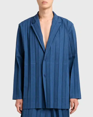 Homme Plissé Issey Miyake Men's Edge Ensemble Single-Breasted Pleated Jacket | Thumbnail 4 Homme Plissé Issey Miyake Men's Edge Ensemble Single-Breasted Pleated Jacket | Thumbnail 4