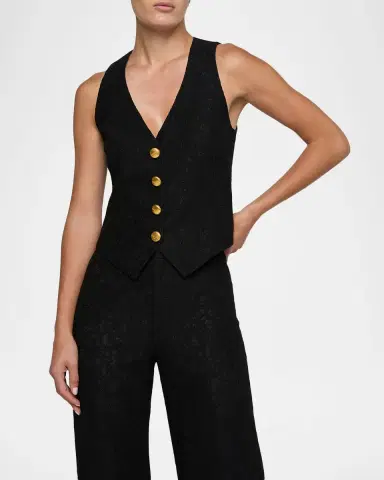 L'Agence Kino Bonded Lace Vest | Thumbnail 4 L'Agence Kino Bonded Lace Vest | Thumbnail 4