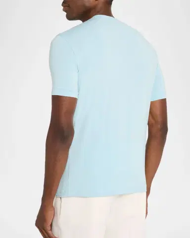 Giorgio Armani Men's Short-Sleeved Cotton Jersey T-Shirt | Thumbnail 3 Giorgio Armani Men's Short-Sleeved Cotton Jersey T-Shirt | Thumbnail 3