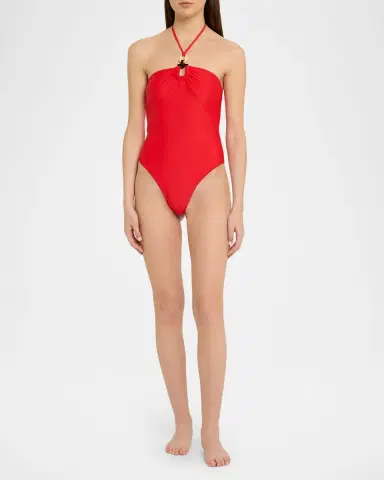 Ramy Brook Marjorie Ring Halter One-Piece Swimsuit | Thumbnail 2 Ramy Brook Marjorie Ring Halter One-Piece Swimsuit | Thumbnail 2