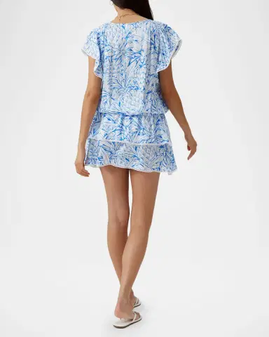 Melissa Odabash Lenni Pineapple Short-Sleeve Mini Dress | Thumbnail 3 Melissa Odabash Lenni Pineapple Short-Sleeve Mini Dress | Thumbnail 3