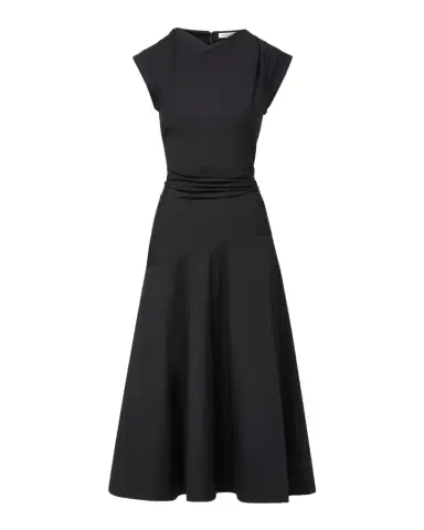 Veronica Beard Lisette Drop-Waist Stretch Cotton Midi Dress | Thumbnail 1 Veronica Beard Lisette Drop-Waist Stretch Cotton Midi Dress | Thumbnail 1