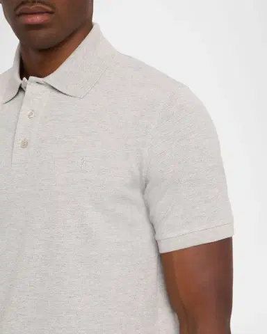 Saint Laurent Men's Embroidered Cassandre Cotton Polo Shirt | Thumbnail 5 Saint Laurent Men's Embroidered Cassandre Cotton Polo Shirt | Thumbnail 5