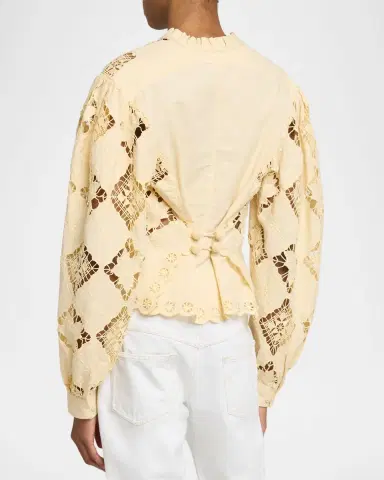 Isabel Marant Nina Lace Embroidered Peplum Top | Thumbnail 6 Isabel Marant Nina Lace Embroidered Peplum Top | Thumbnail 6