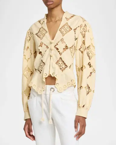 Isabel Marant Nina Lace Embroidered Peplum Top | Thumbnail 7 Isabel Marant Nina Lace Embroidered Peplum Top | Thumbnail 7