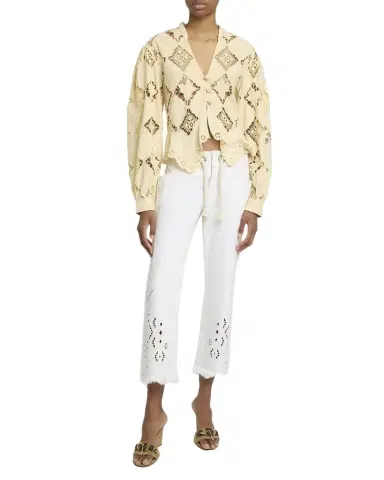 Isabel Marant Nina Lace Embroidered Peplum Top | Thumbnail 1 Isabel Marant Nina Lace Embroidered Peplum Top | Thumbnail 1