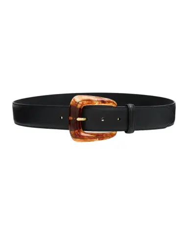Veronica Beard Arch Resin-Buckle Leather Belt | Thumbnail 1 Veronica Beard Arch Resin-Buckle Leather Belt | Thumbnail 1