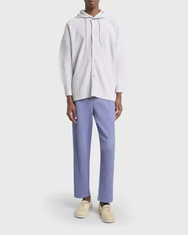 Homme Plissé Issey Miyake Men 's Monthly Colors Pleated Snap-Front Hoodie | Thumbnail 2 Homme Plissé Issey Miyake Men 's Monthly Colors Pleated Snap-Front Hoodie | Thumbnail 2