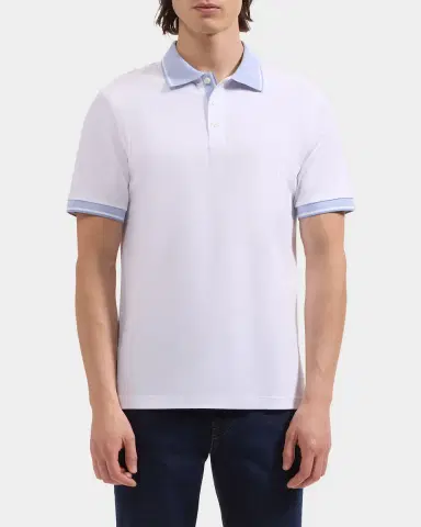 Bugatchi Men's Pima Cotton Short-Sleeve Polo Shirt | Thumbnail 4 Bugatchi Men's Pima Cotton Short-Sleeve Polo Shirt | Thumbnail 4
