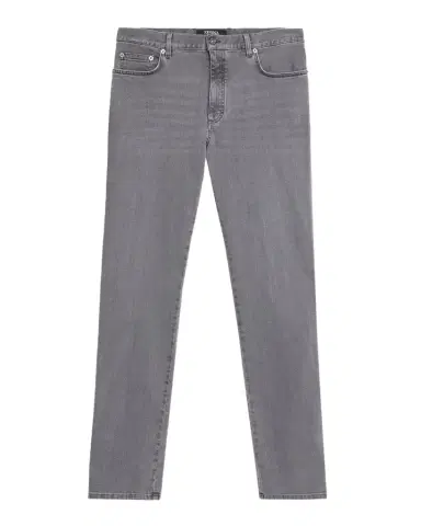 Zegna Men's Grey Denim Slim-Straight Leg Jeans | Thumbnail 1 Zegna Men's Grey Denim Slim-Straight Leg Jeans | Thumbnail 1